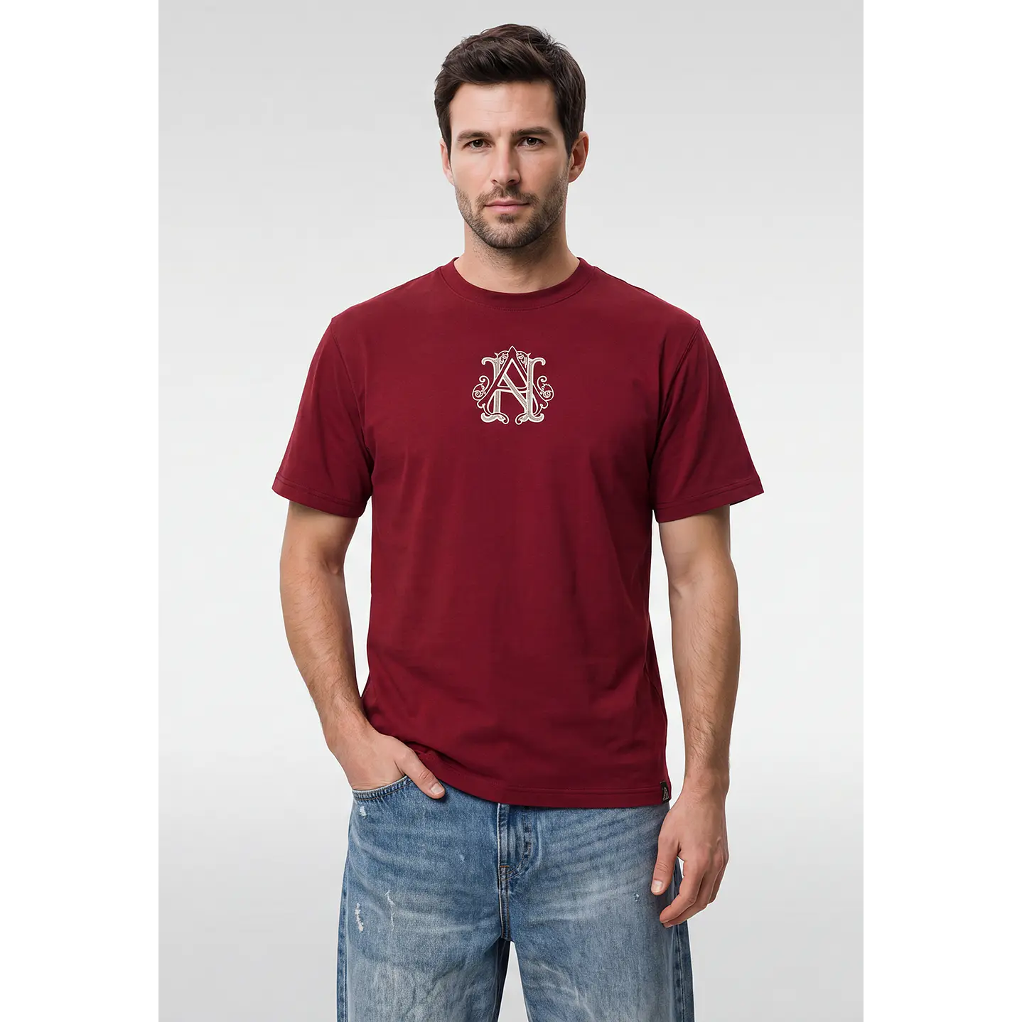 Polera Gothic Relaxed Hombre Rojo 1