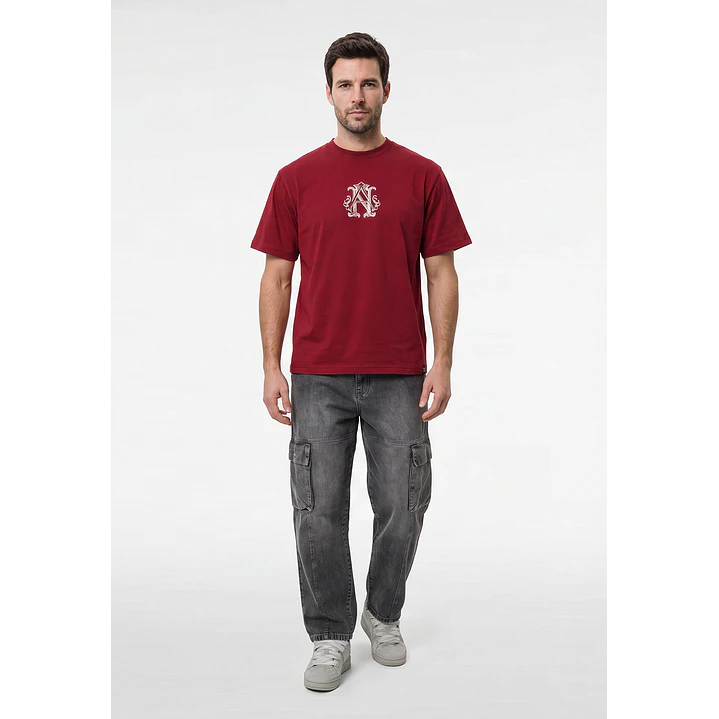 Polera Gothic Relaxed Hombre Rojo 4