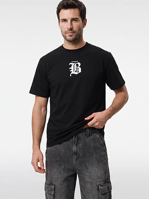 Polera Gothic Relaxed Hombre Negro