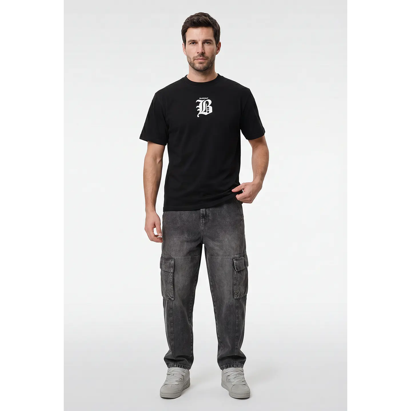 Polera Gothic Relaxed Hombre Negro 4