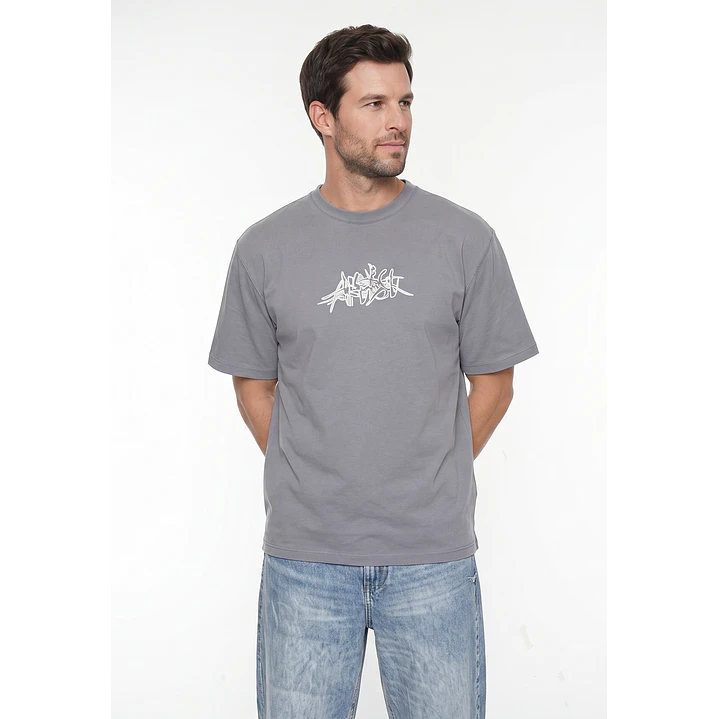 Polera Gothic Relaxed Hombre Gris 1