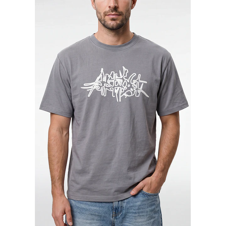 Polera Gothic Relaxed Hombre Gris 2