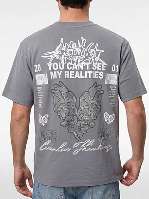 Polera Gothic Relaxed Hombre Gris