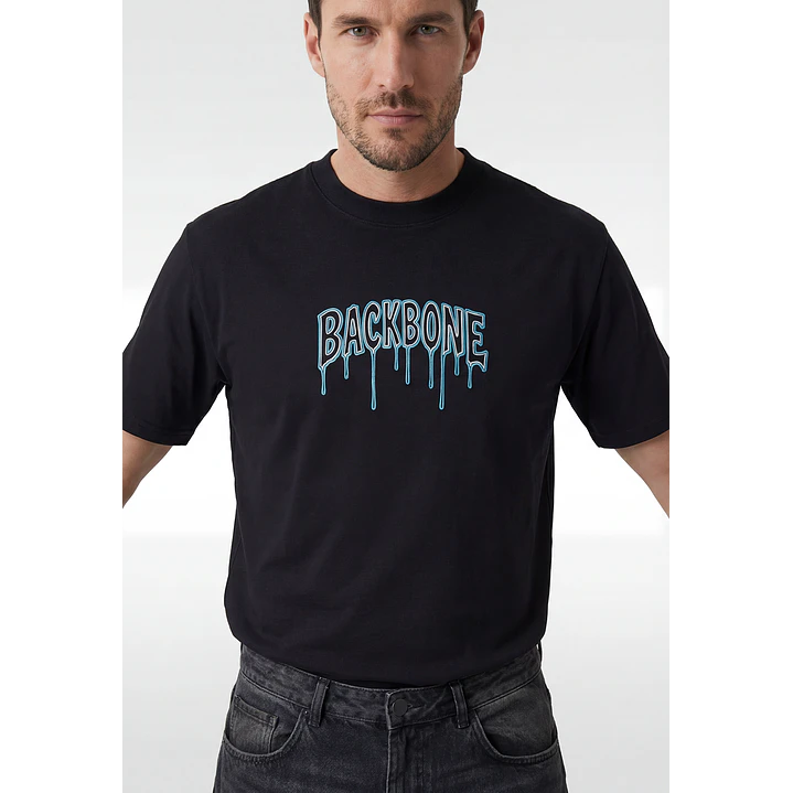 Polera Backbone Hombre Negro 2