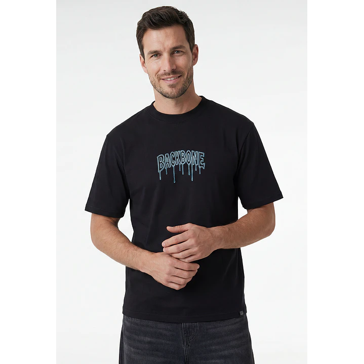 Polera Backbone Hombre Negro 1