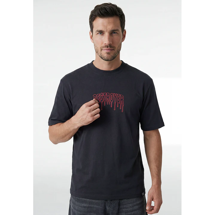 Polera Destroyer Hombre Gris 1