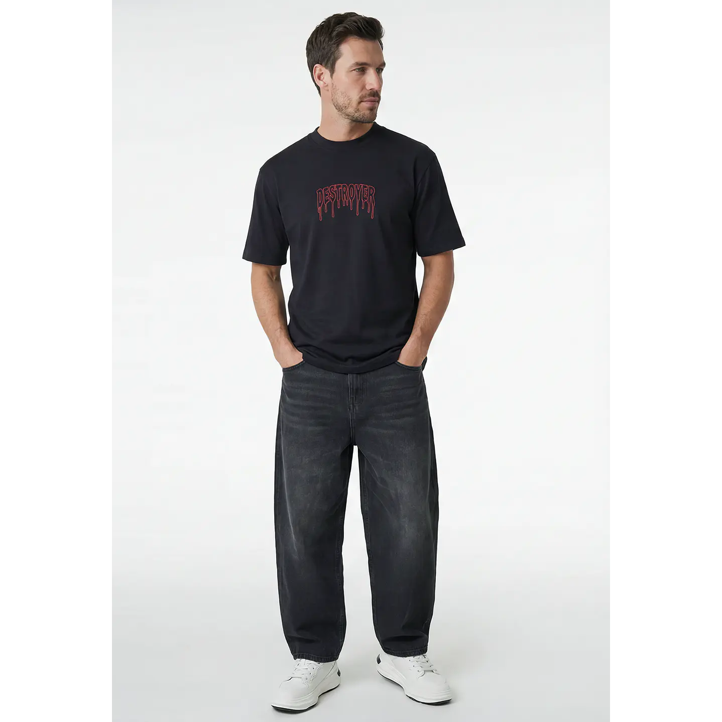 Polera Destroyer Hombre Gris 3