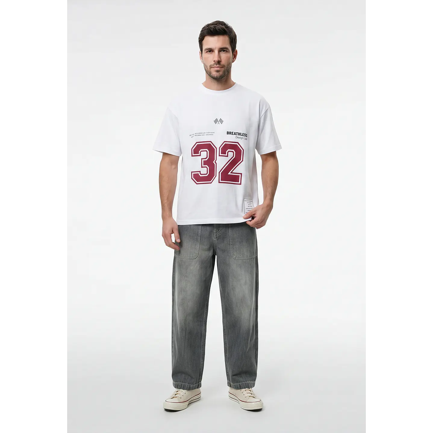 Polera Jersey Hombre Blanco 3