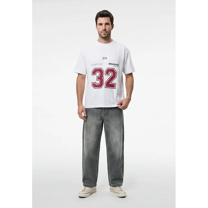 Polera Jersey Hombre Blanco 4