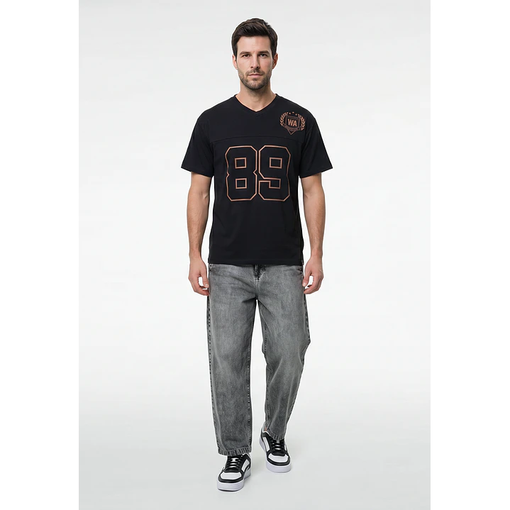 Polera Jersey Hombre Negro 4