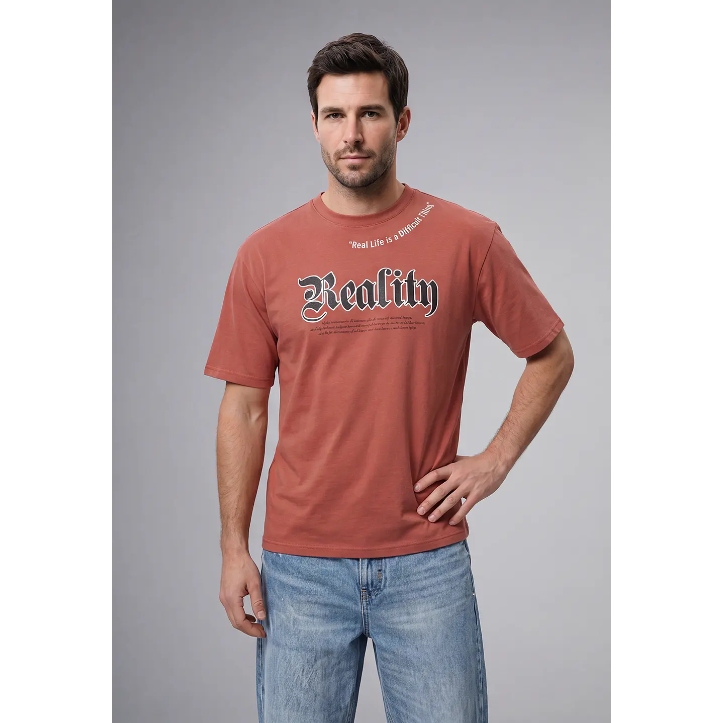 Polera Urbano Hombre Café 1