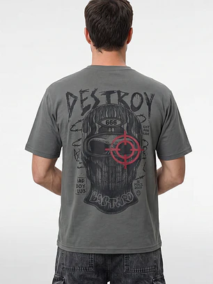 Polera Urbana Destroy Hombre Verde