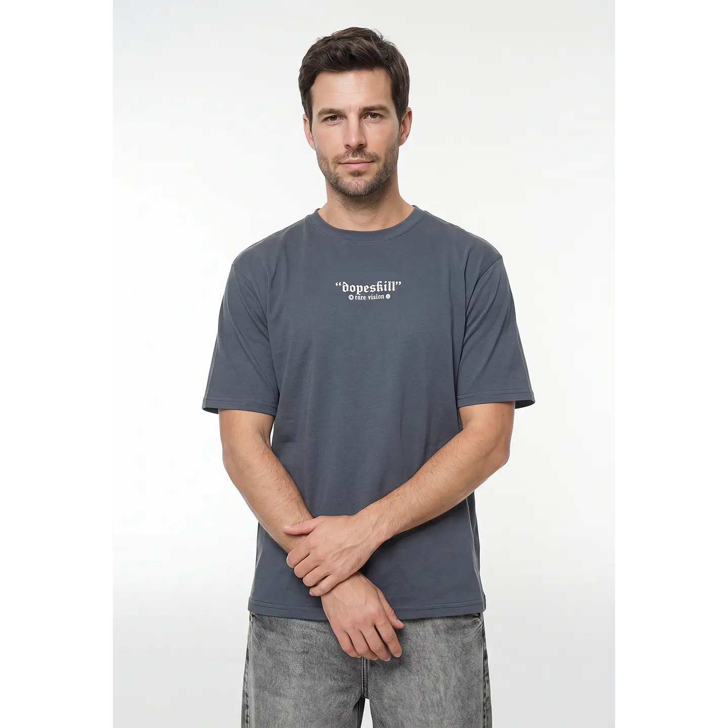 Polera Urbano Hombre Gris 1