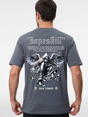 Polera Urbana Dopeskill Hombre Gris