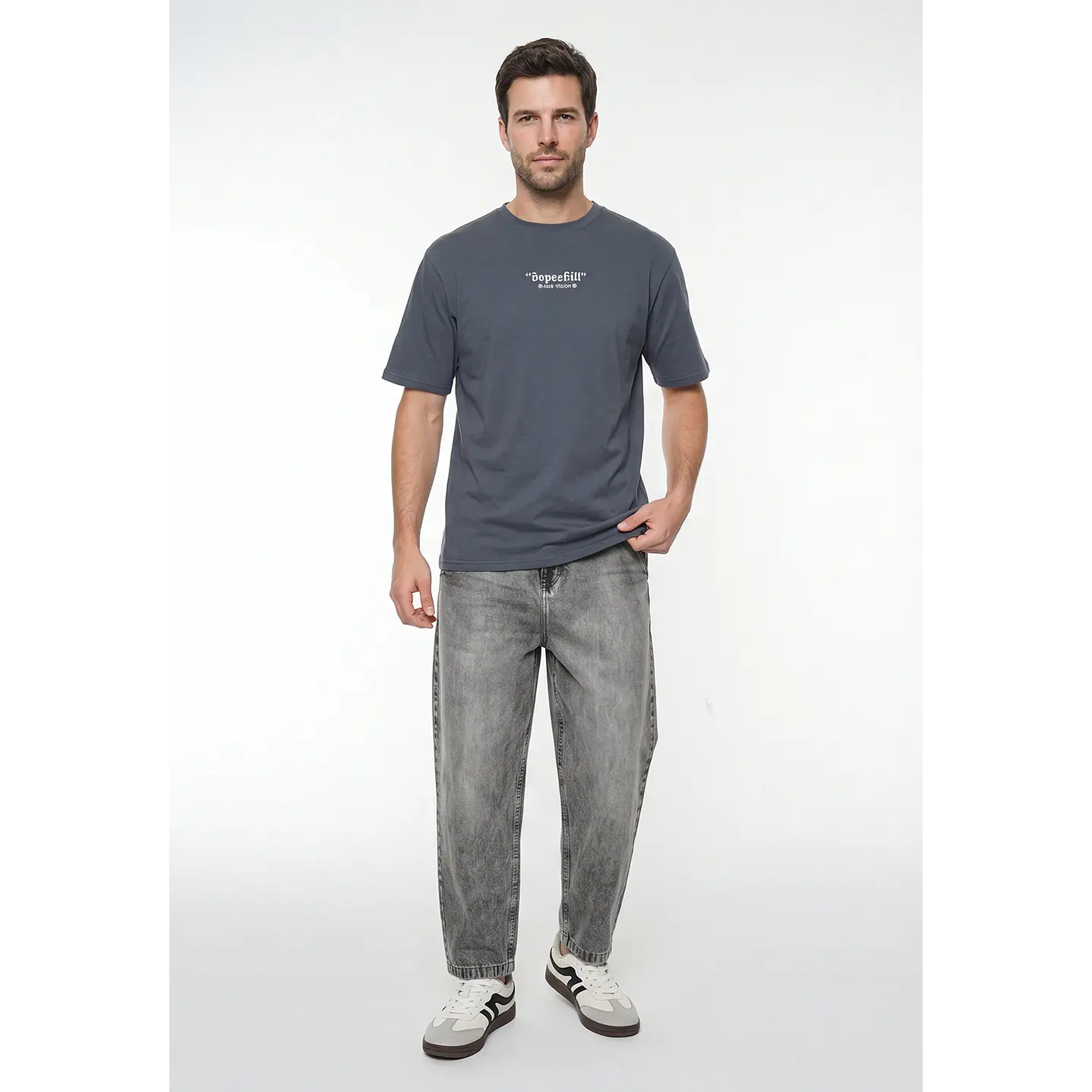 Polera Urbano Hombre Gris 4