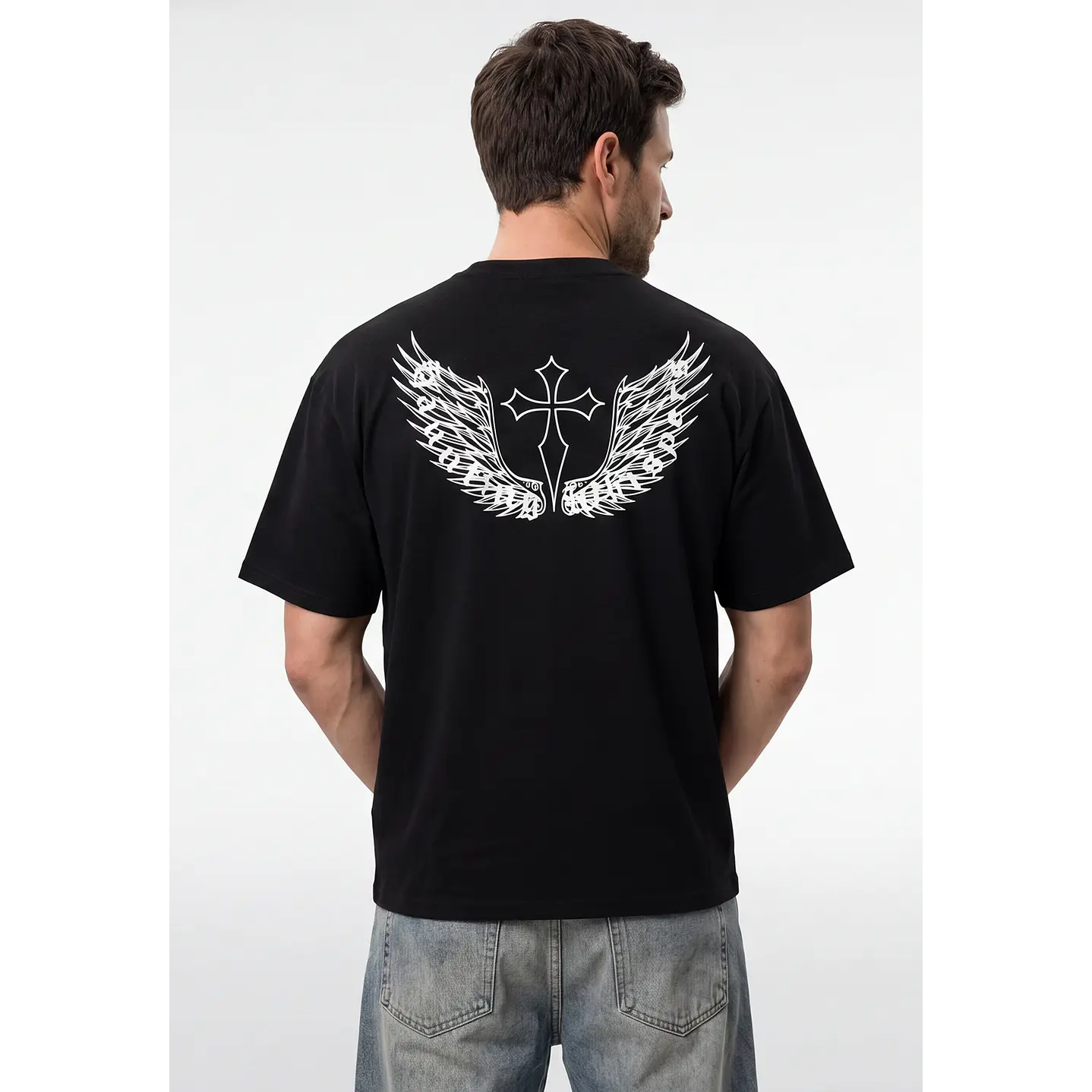Polera Alas Oversize Hombre Negro 2
