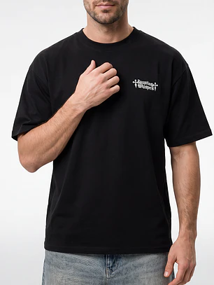 Polera Alas Oversize Hombre Negro