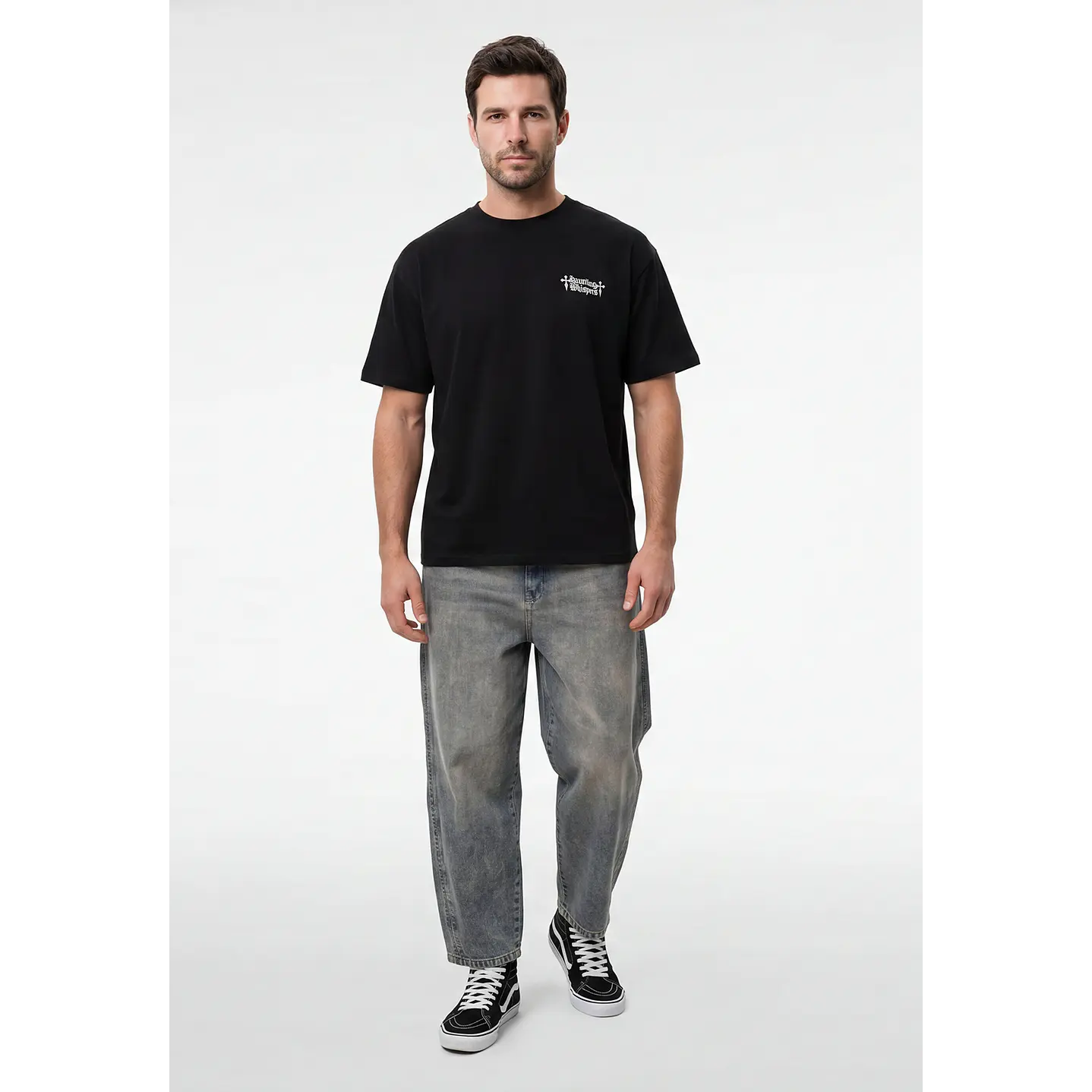 Polera Alas Oversize Hombre Negro 3