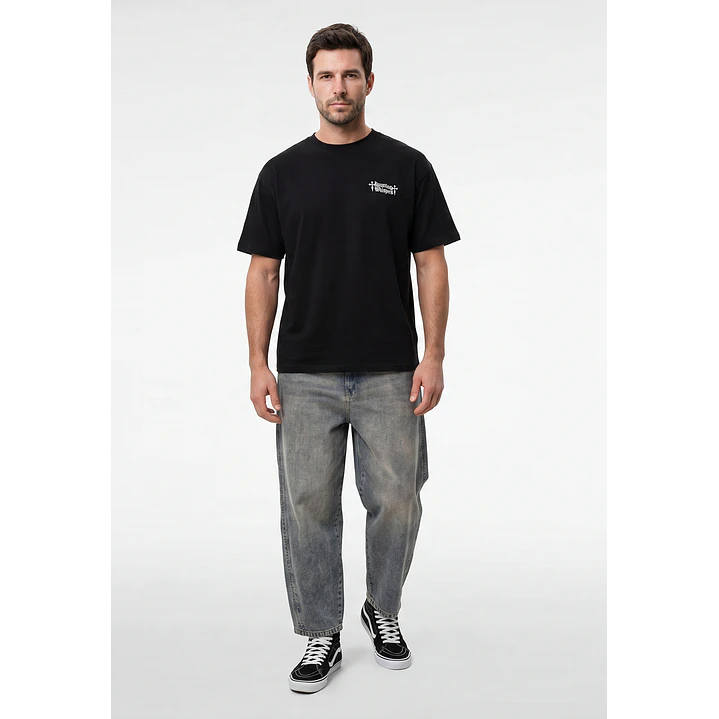 Polera Alas Oversize Hombre Negro 4