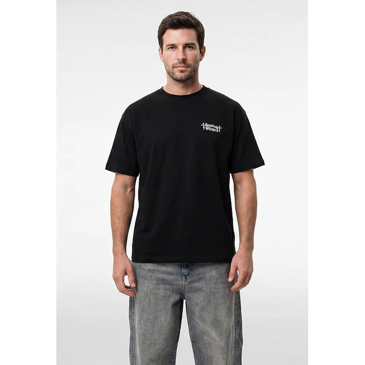 Polera Alas Oversize Hombre Negro 1