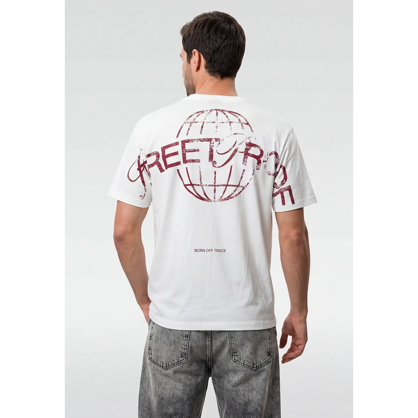 Polera Oriental Relaxed Hombre Blanco 2