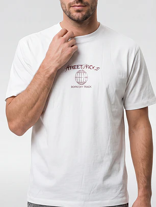 Polera Oriental Relaxed Hombre Blanco