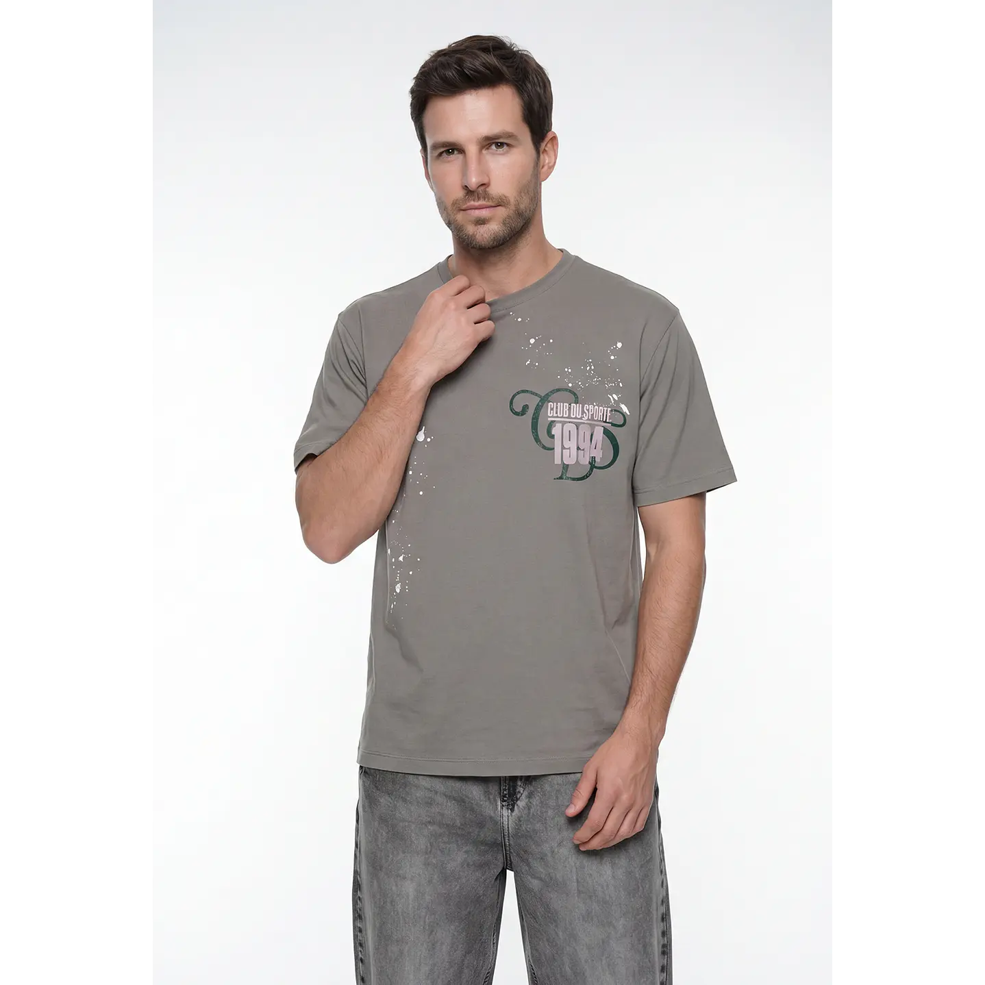 Polera Oriental Relaxed Hombre Verde 1