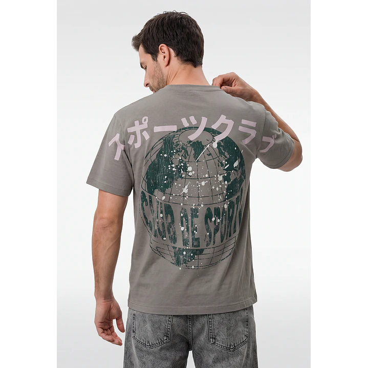 Polera Oriental Relaxed Hombre Verde 3