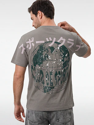 Polera Oriental Relaxed Hombre Verde