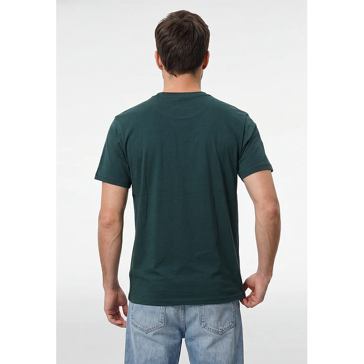 Polera Relieve 3D Regular Hombre Verde 3
