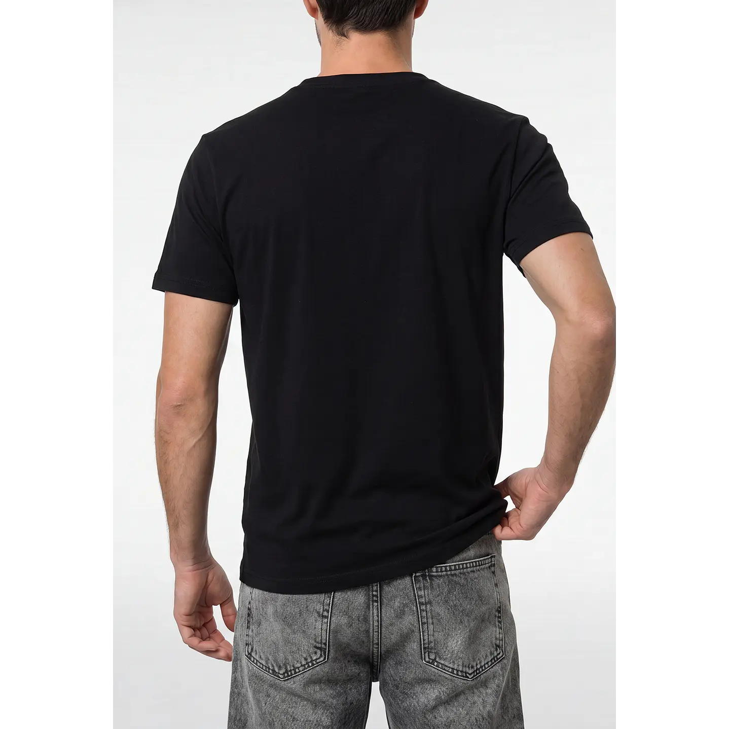 Polera Relieve 3D Regular Hombre Negro 3