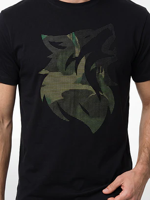 Polera Relieve 3D Regular Hombre Negro