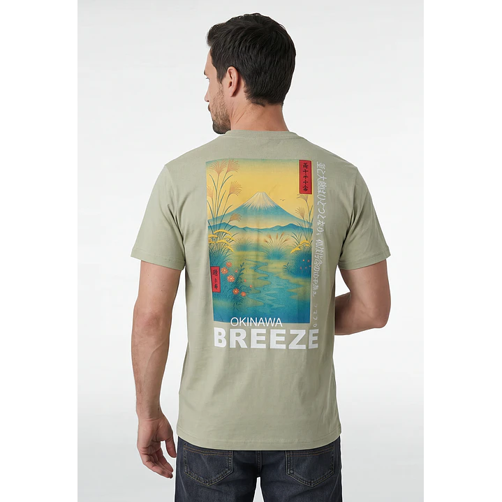 Polera Regular Hombre Verde 3