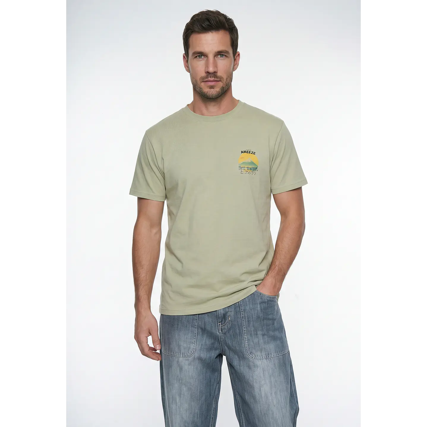 Polera Regular Hombre Verde 1