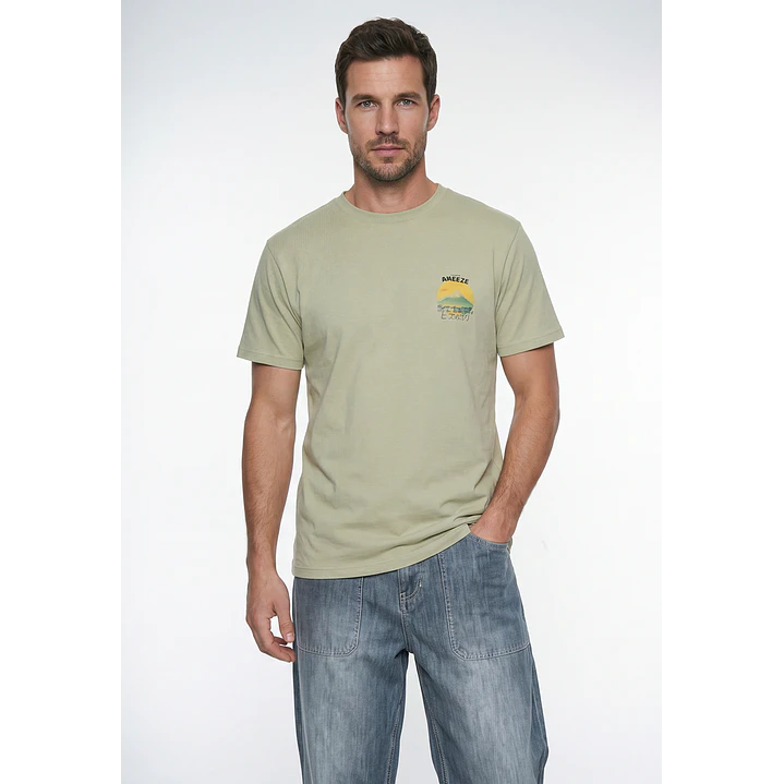 Polera Regular Hombre Verde 1