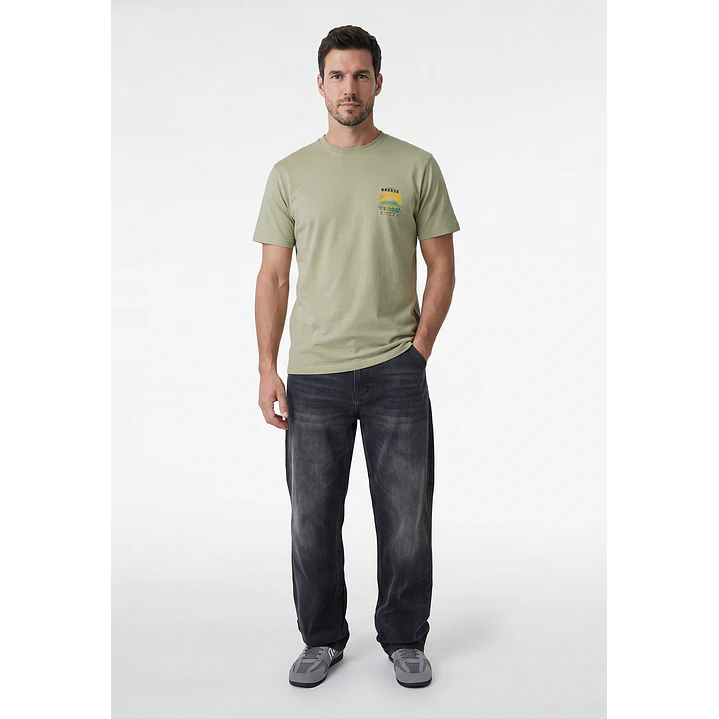 Polera Regular Hombre Verde 4