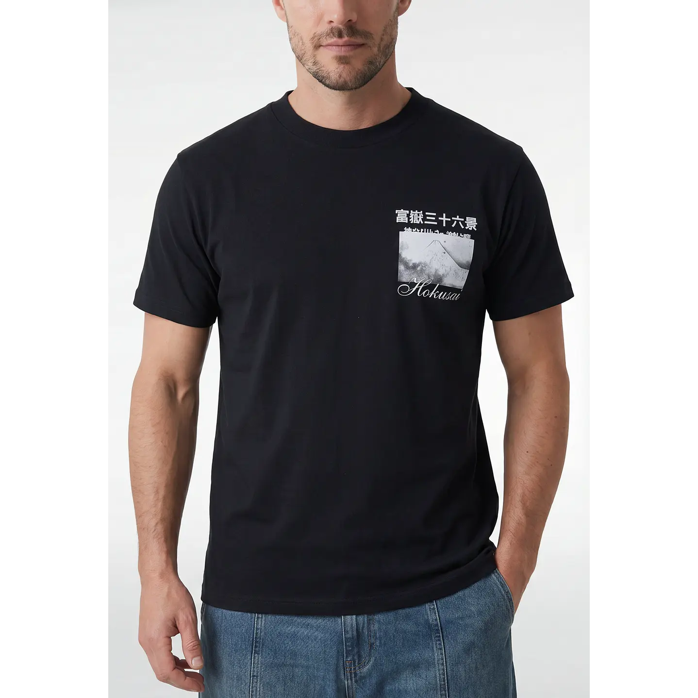 Polera Regular Hombre Negro 3