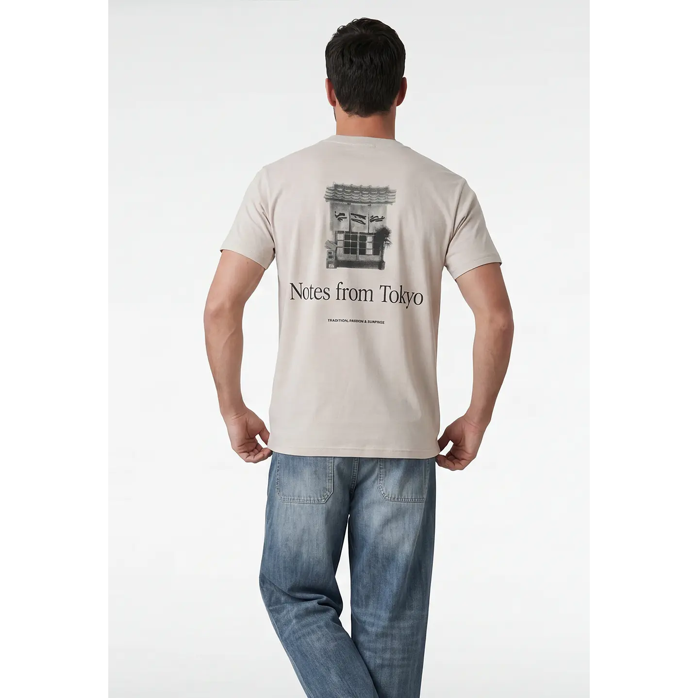Polera Regular Hombre Beige 2