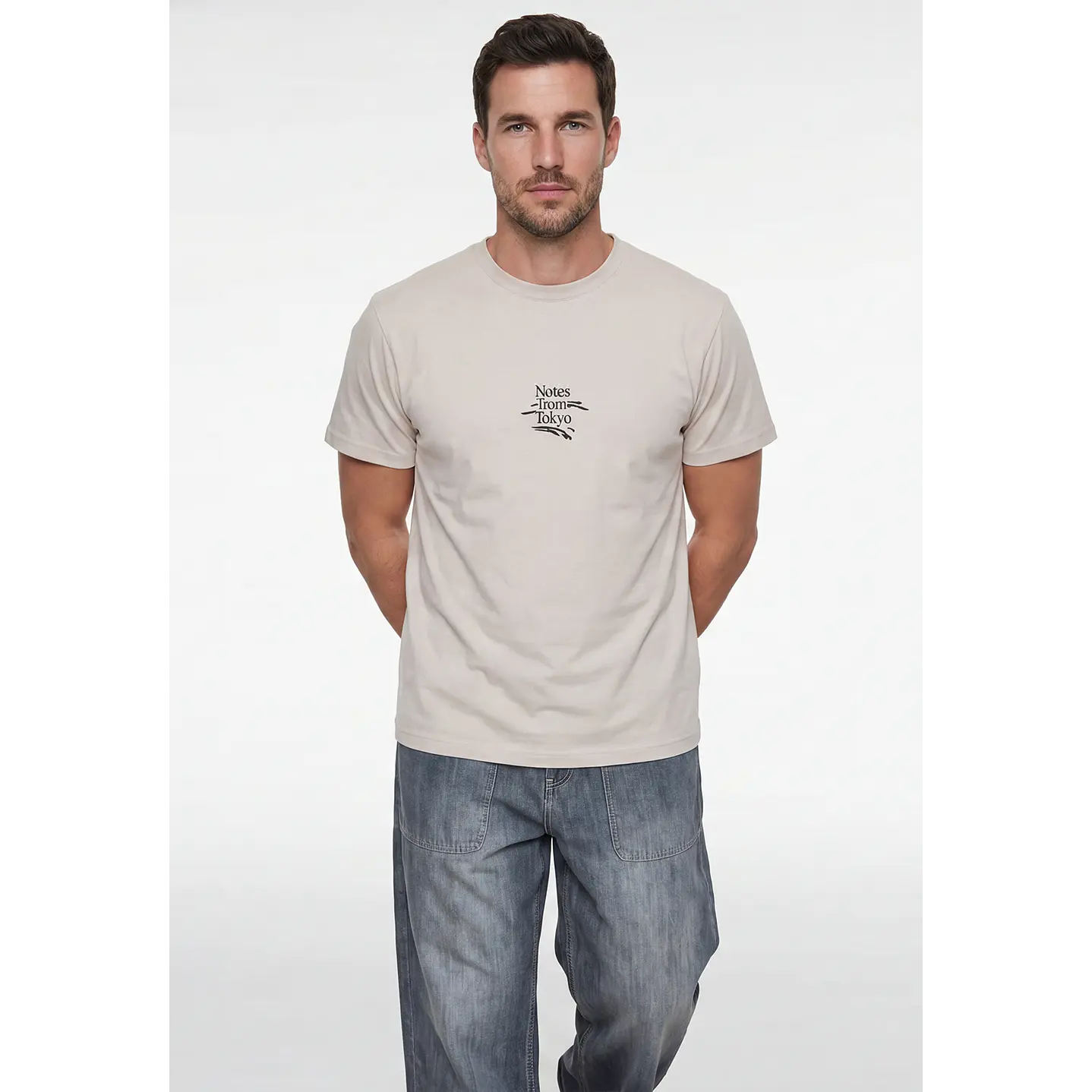 Polera Regular Hombre Beige 1