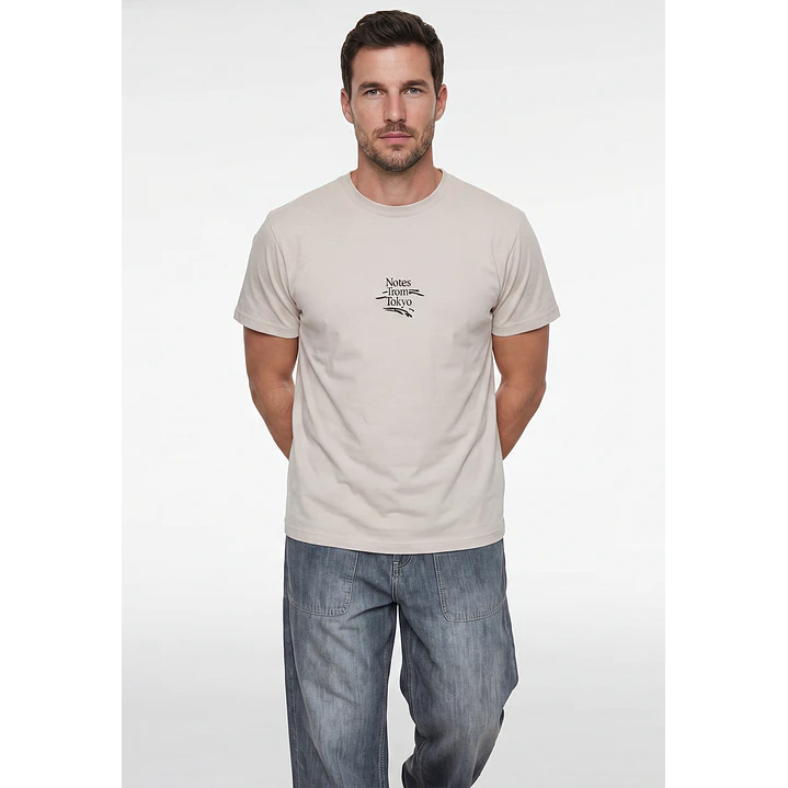 Polera Regular Hombre Beige 1