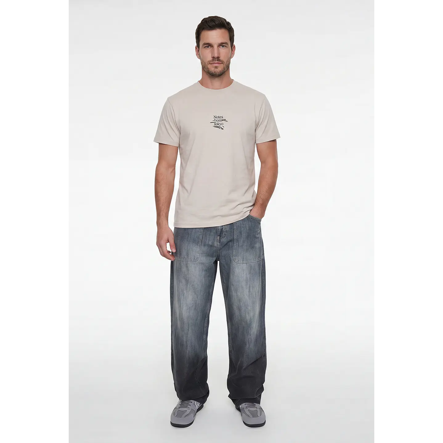 Polera Regular Hombre Beige 4