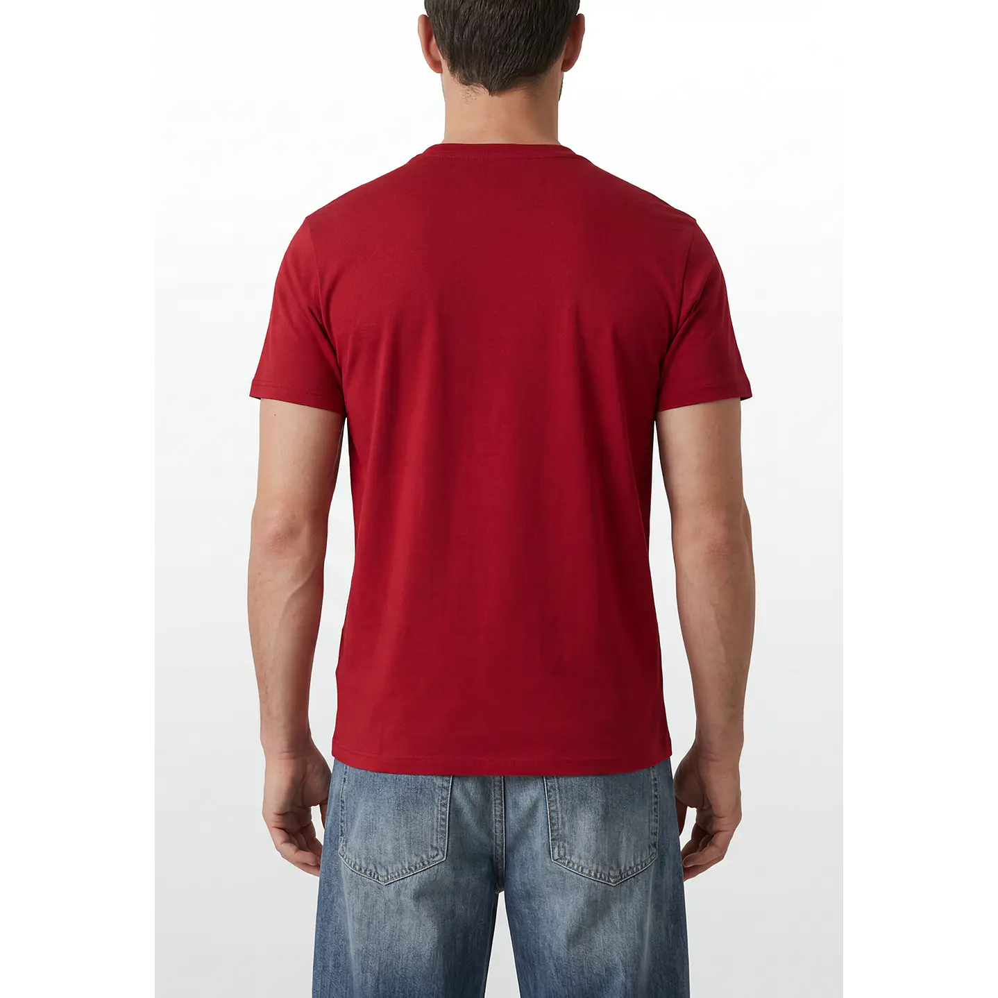 Polera Letras Regular Hombre Rojo 3