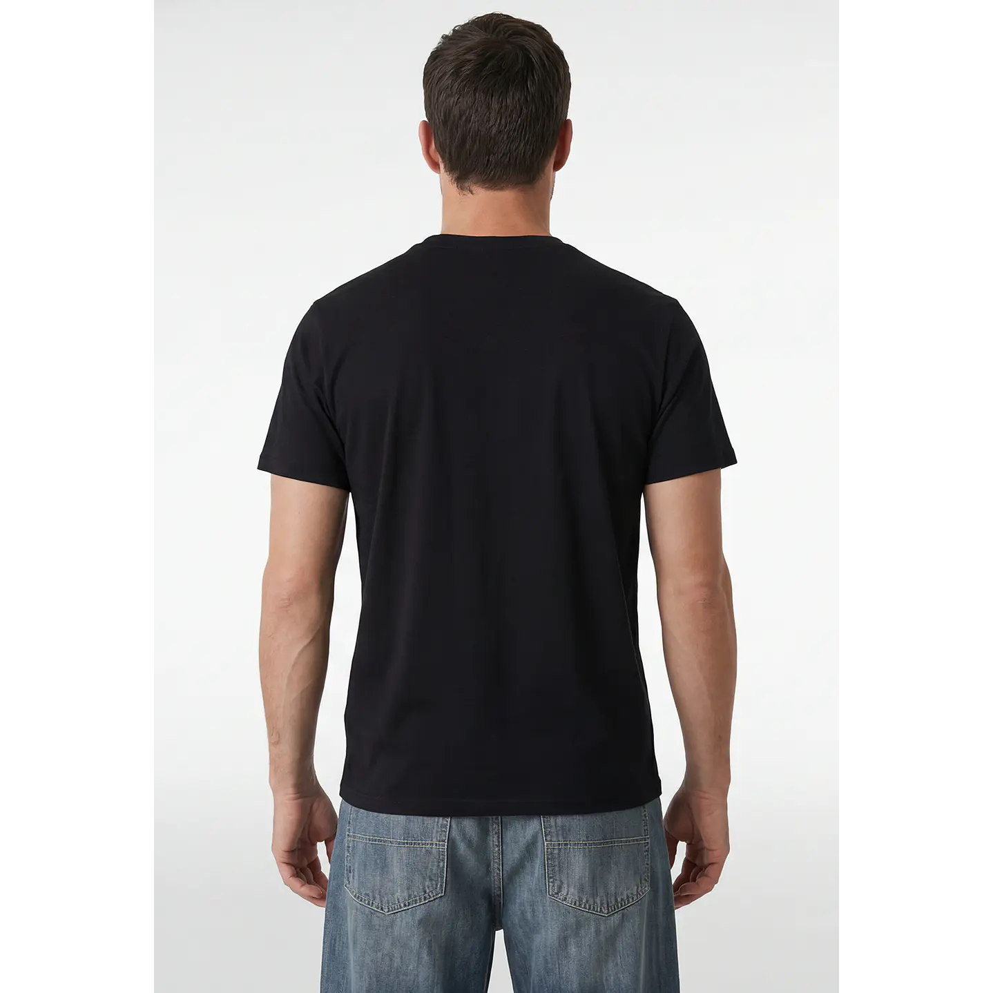 Polera Letras Regular Hombre Negro 3