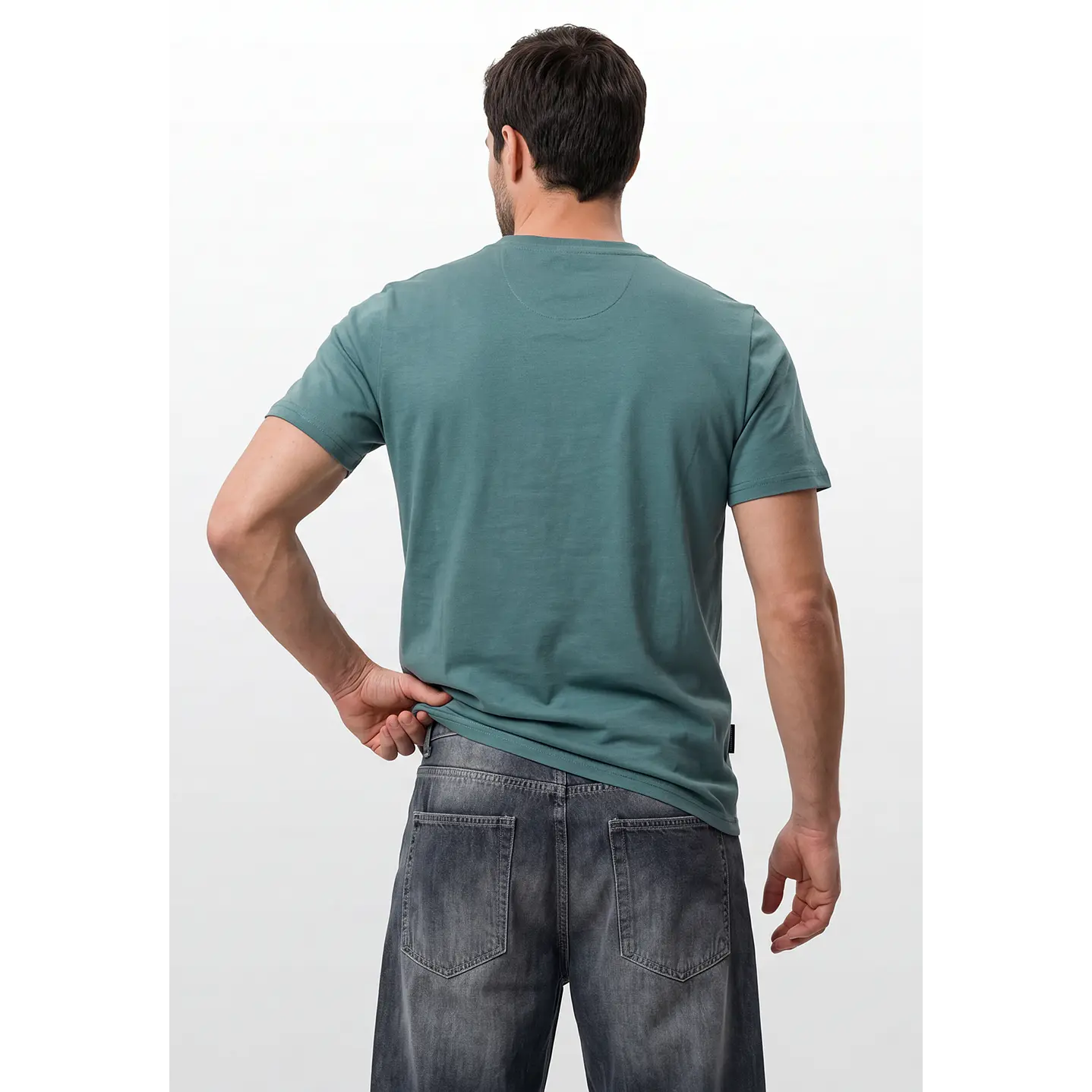Polera Básica Hombre Verde 3