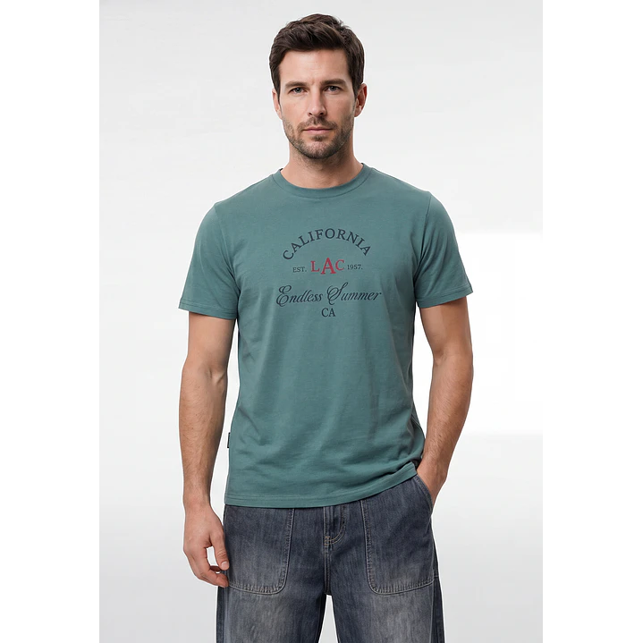 Polera Básica Hombre Verde 1