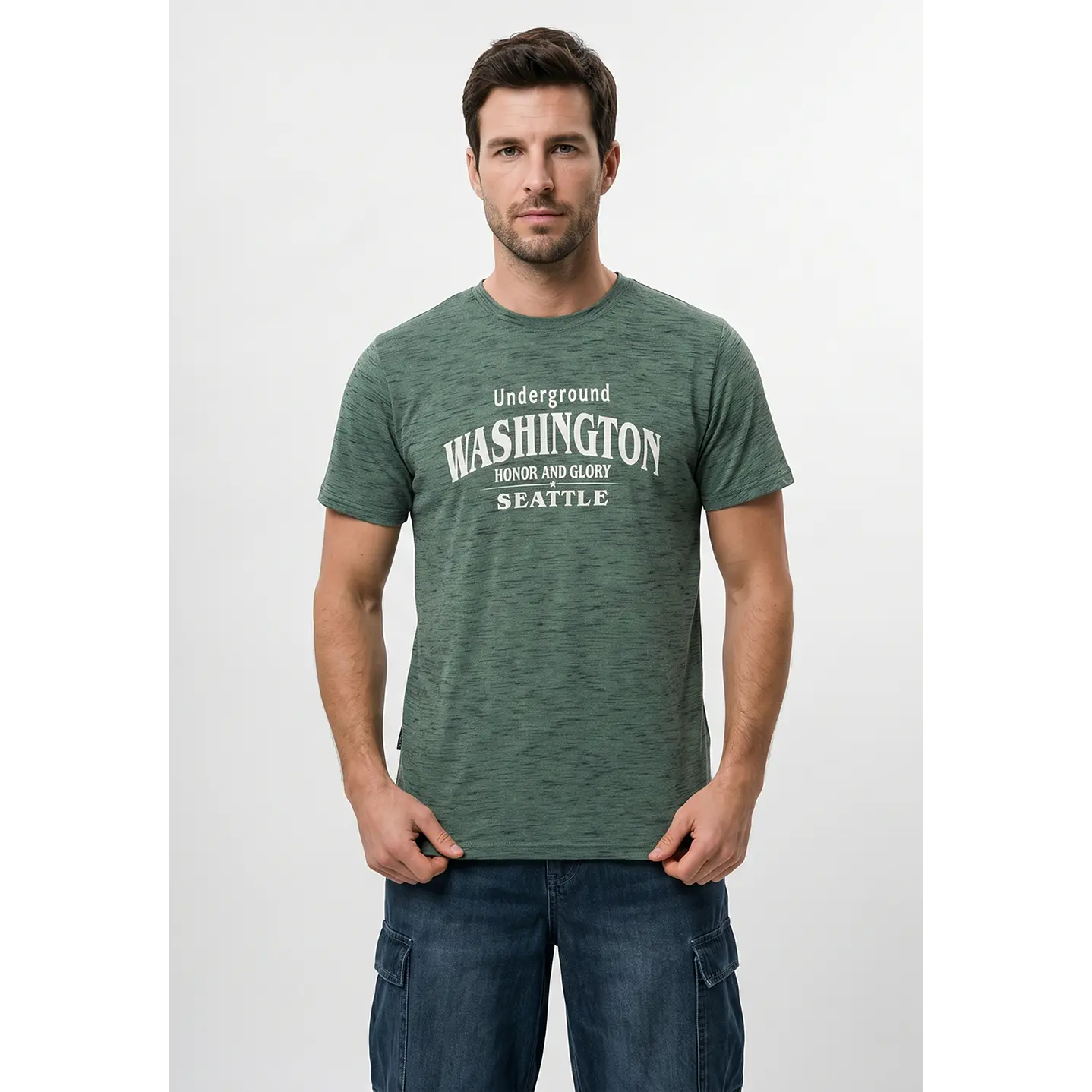 Polera Básica Hombre Verde 1