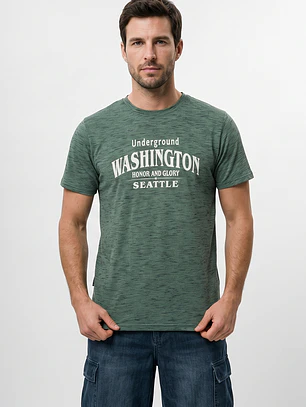 Polera Básica Hombre Verde