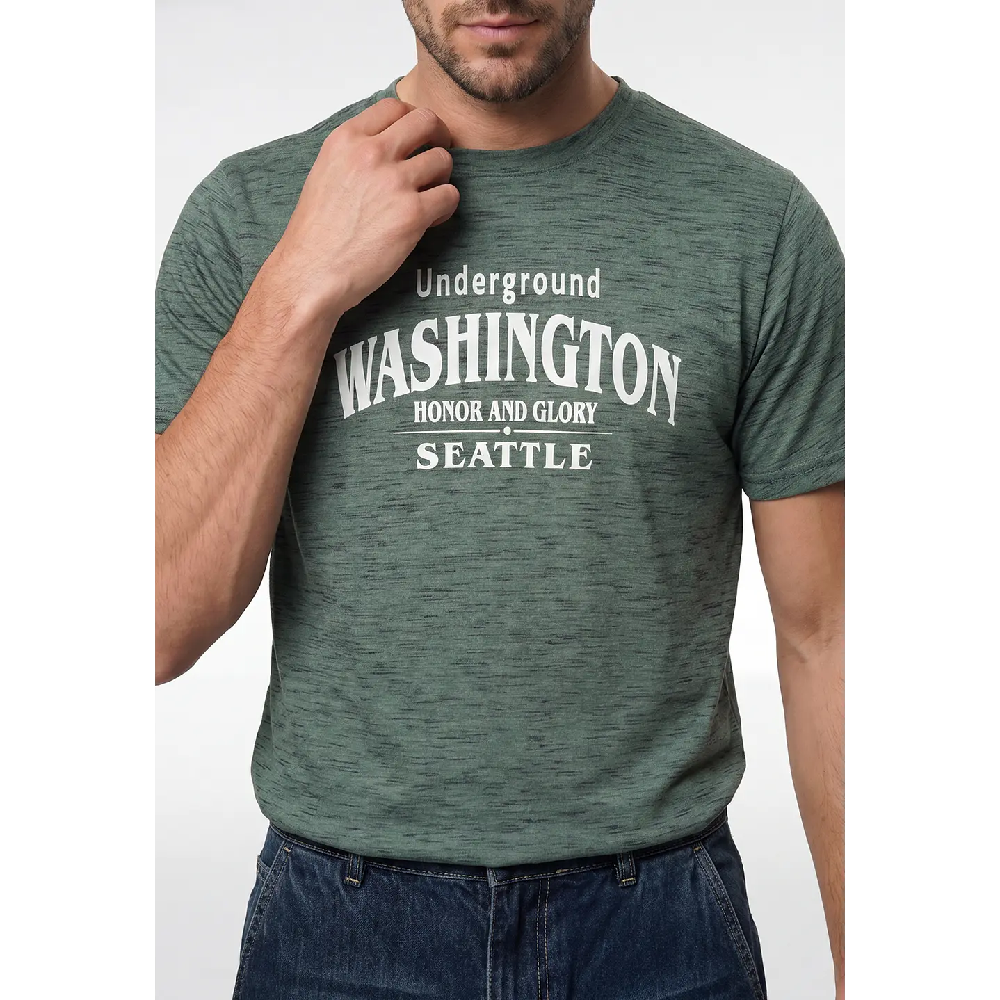 Polera Básica Hombre Verde 2