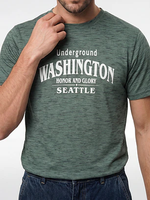 Polera Básica Hombre Verde