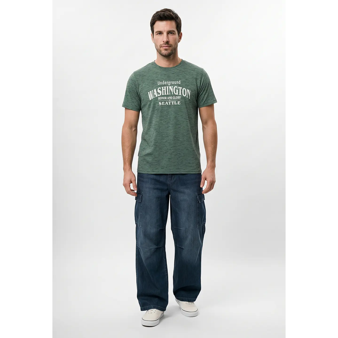 Polera Básica Hombre Verde 4